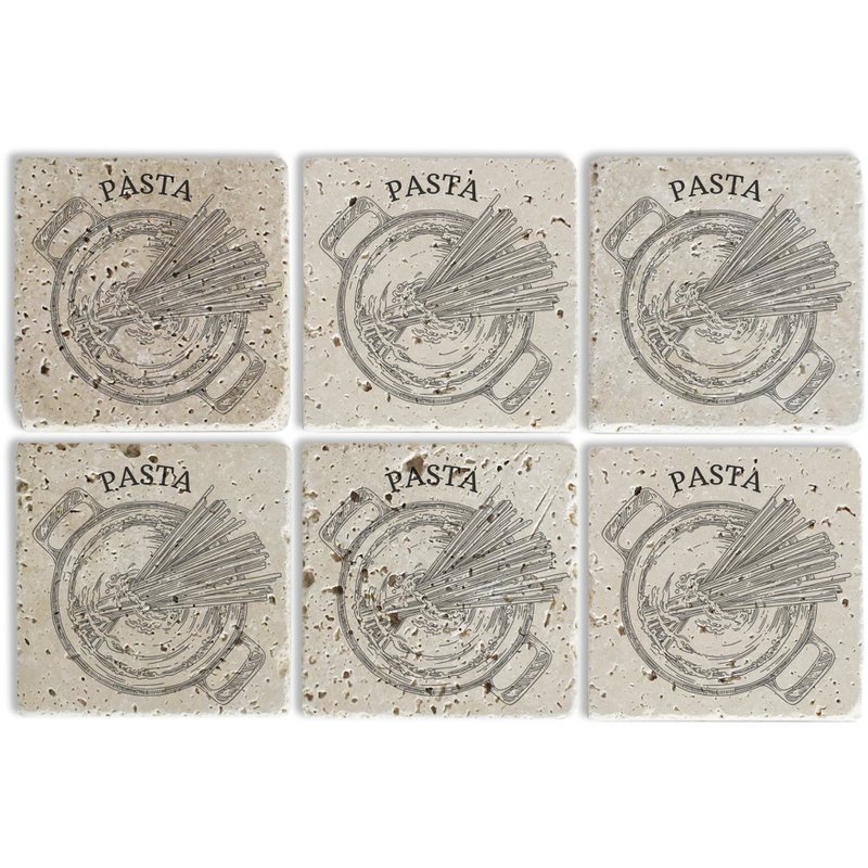 Stenen onderzetterset - Pasta