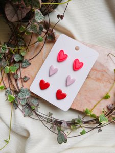 Studs set of hearts
