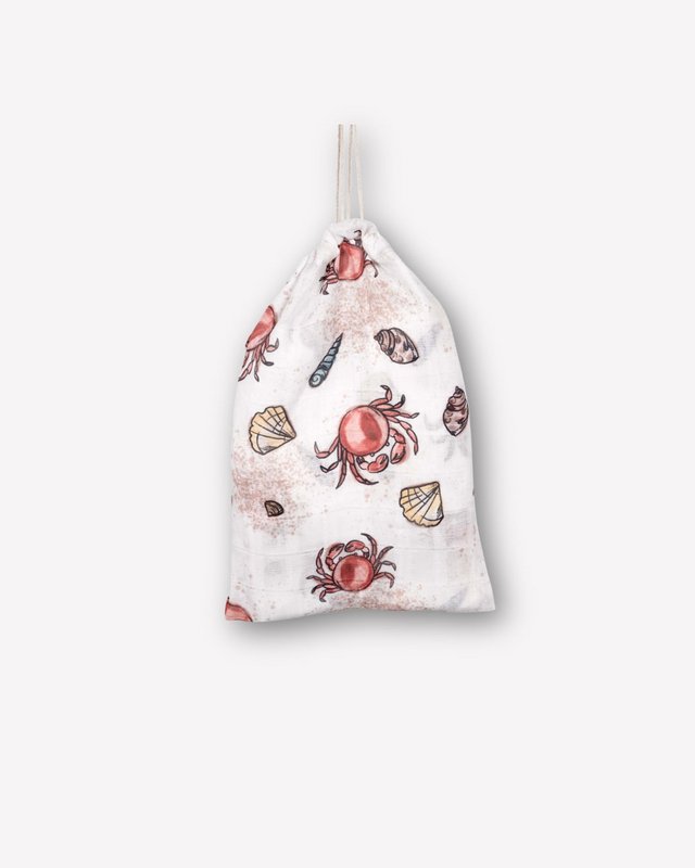 Muslin klud økologisk bomuld 60x60cm • Sealife • Sæt med 2 stk