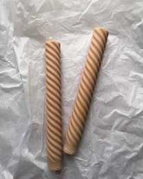 Candela conica a spirale duo (nudista) | candela per la cena