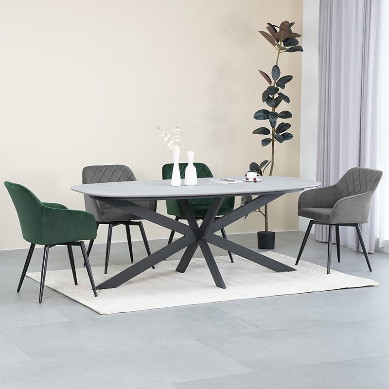 Fotel Frazer Diamond [zestaw 2 szt.] [aksamit] [podstawa obrotowa 360 stopni]
