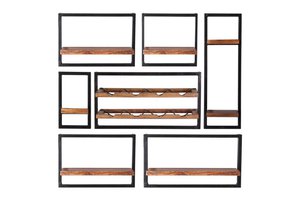 Wandregal-Set, 7-teilig