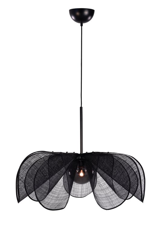 STYRKA Pendelleuchte 1L 75cm Schwarz/Rauch