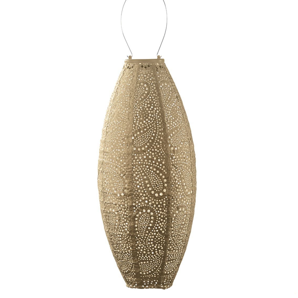 Lumiz Solarlampion Paisley Long Oval - 20 cm - Goud