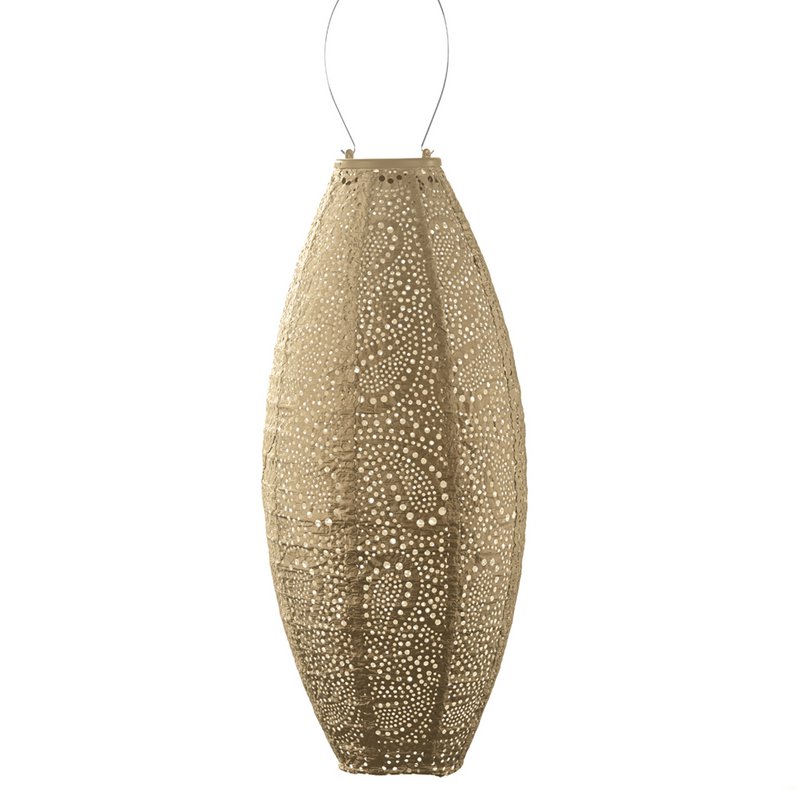Lumiz Solar Lampon Paisley Long Oval - 20 cm - Goud