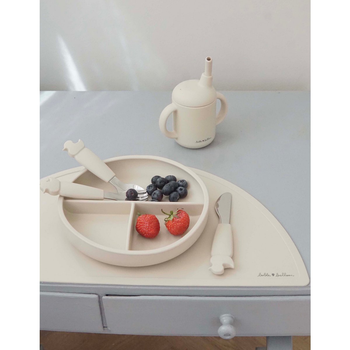 Silicone Sippy Cup - Oyster Beige