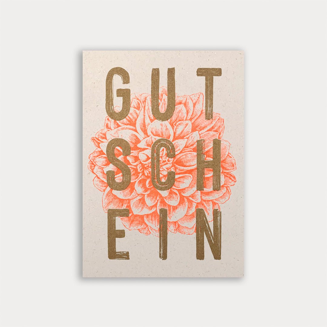 Ansichtkaart / typfout / voucher / Eco-papier