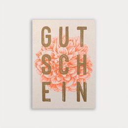 Ansichtkaart / typfout / voucher / Eco-papier