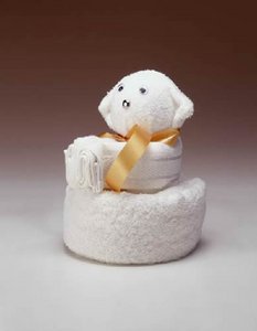 HANDTUCH PUPPEN BABY BÄR (BADING GESCHENK)