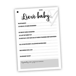 Maternity visit fill-in cards 25 pers. - Green