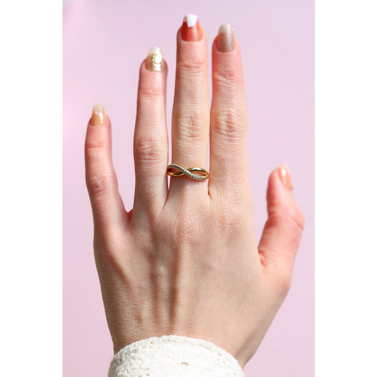 Michelli - Double Layer Cross Gold Ring
