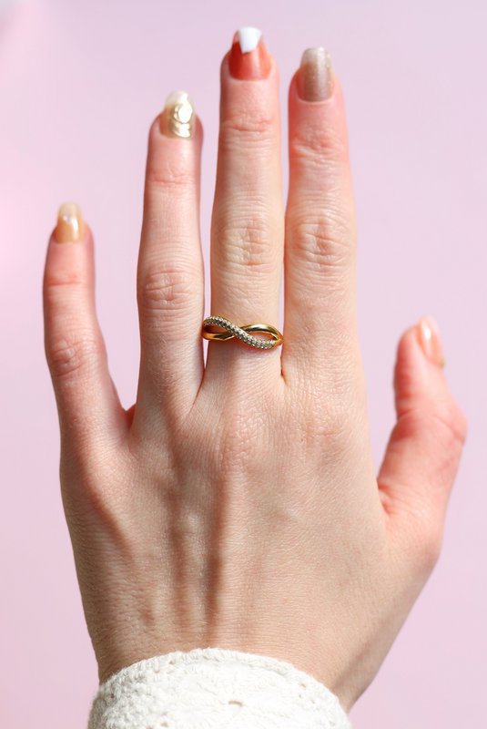 Michelli - Double Layer Cross Gold Ring