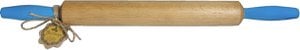 Holzrollnadel mit Griffen - 50 x 4,5 cm - Backzubehör und Küchenartikel - Blau