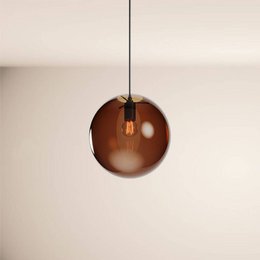 s.luce Orb glazen bol hanglamp 150cm ophanging zwart