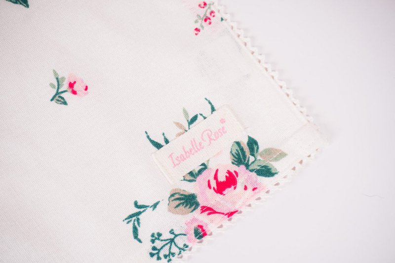 Napkin with lace Lisa flower 40x40 cm Isabelle Rose