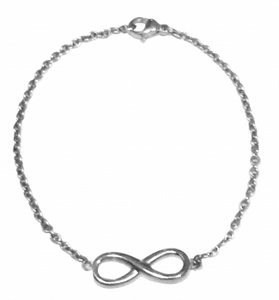 Armband Eindeloos blank staal
