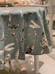 Tovaglia Rotonda, 100% Cotone, Stampata | Semi Acqua