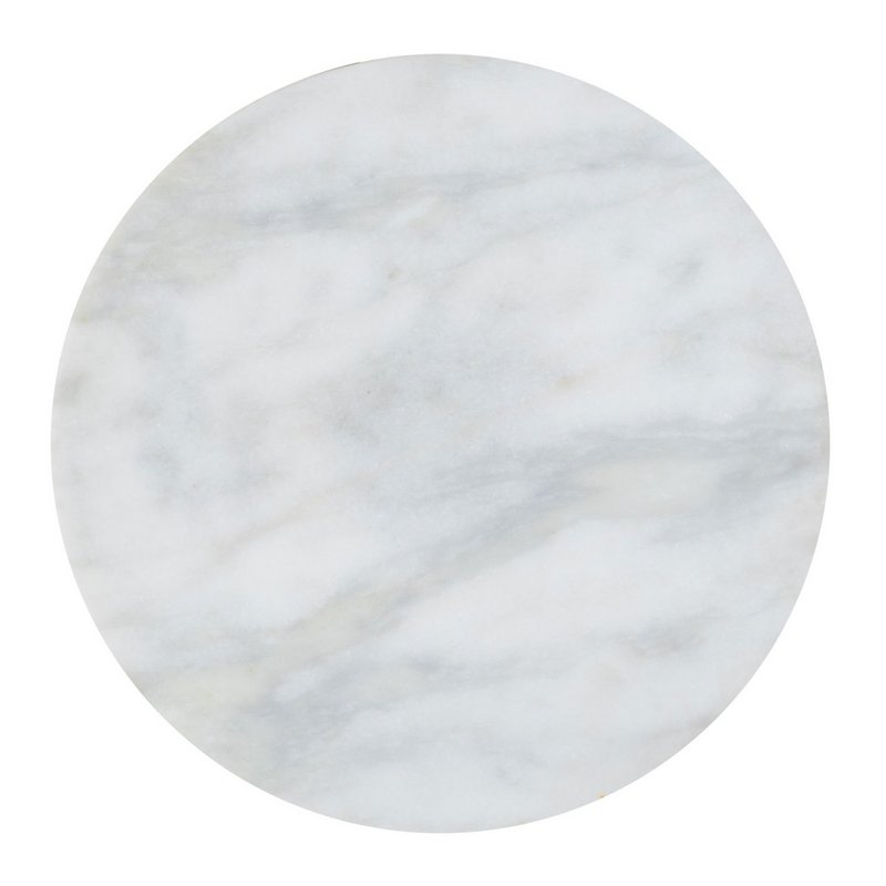 Tavolino in metallo rotondo ø 45 x 56 cm tavolo decorativo in marmo Sohoo con cornice argento o oro