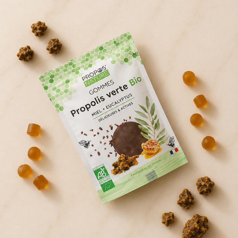 PROPOLIS, HONING & BIOLOGISCHE EUCALYPTUS GOMMEN - KEELPIJN - 45G