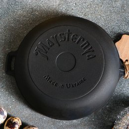 Freing Pan de hierro fundido - Ø 20 x 4 cm - sartén de hierro fundido para todas las fuentes de calor - mango de metal - PFAS - Negro