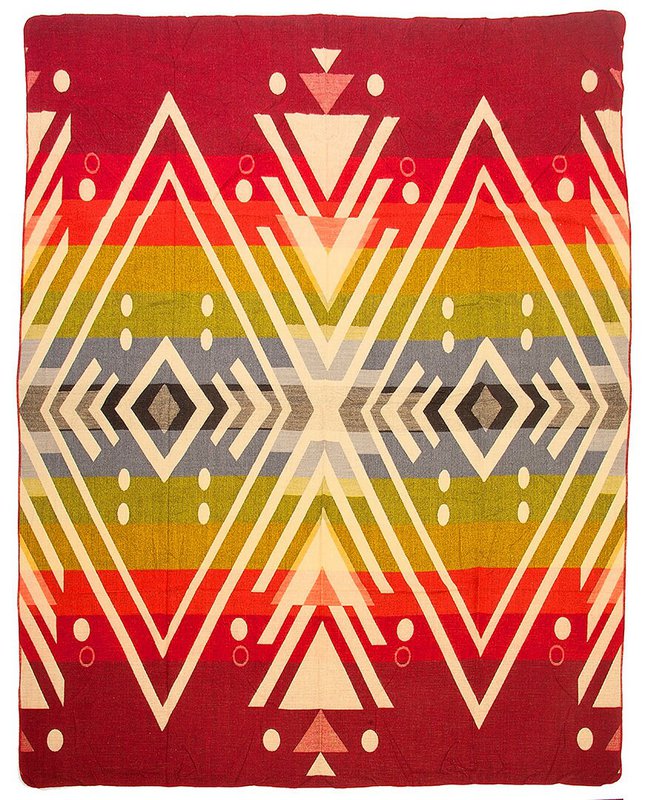 Ecuadorian alpaca blanket | native blanket | Imbabura Red