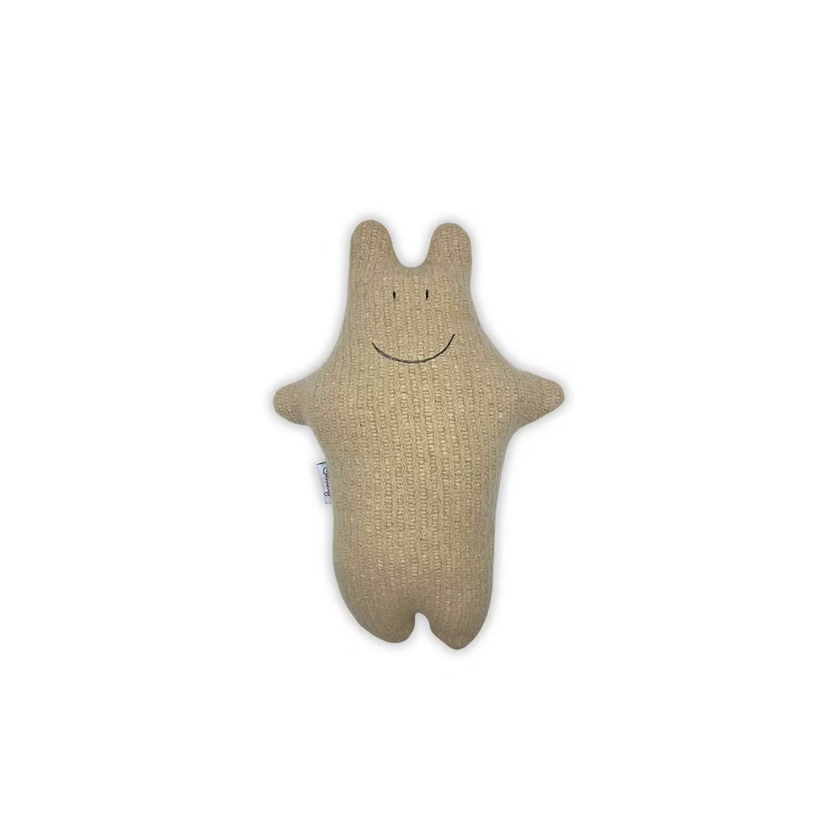 Peluche Bébé Hippo - Couverture vintage en laine - Marron Beige