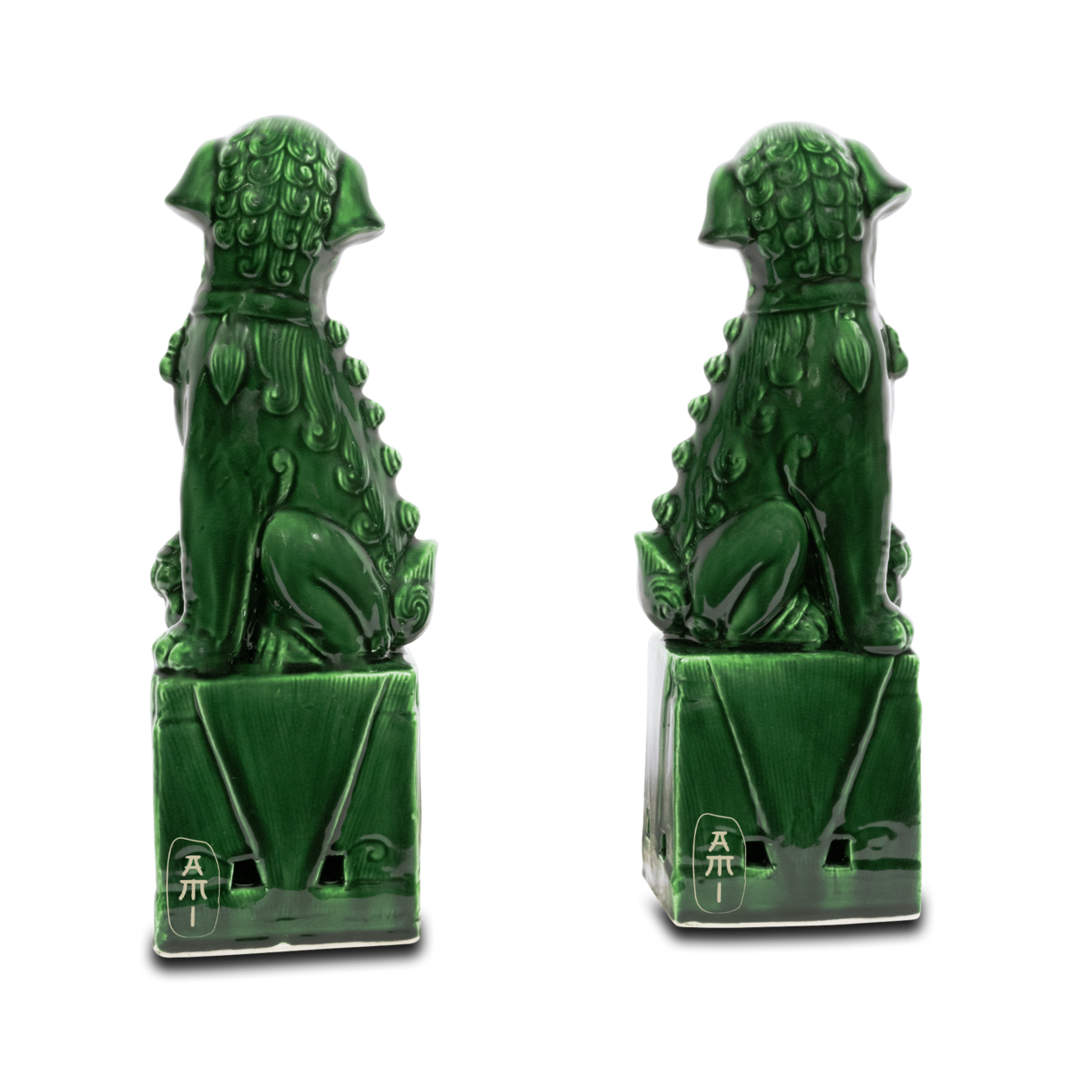 ensemble de chien fu vert