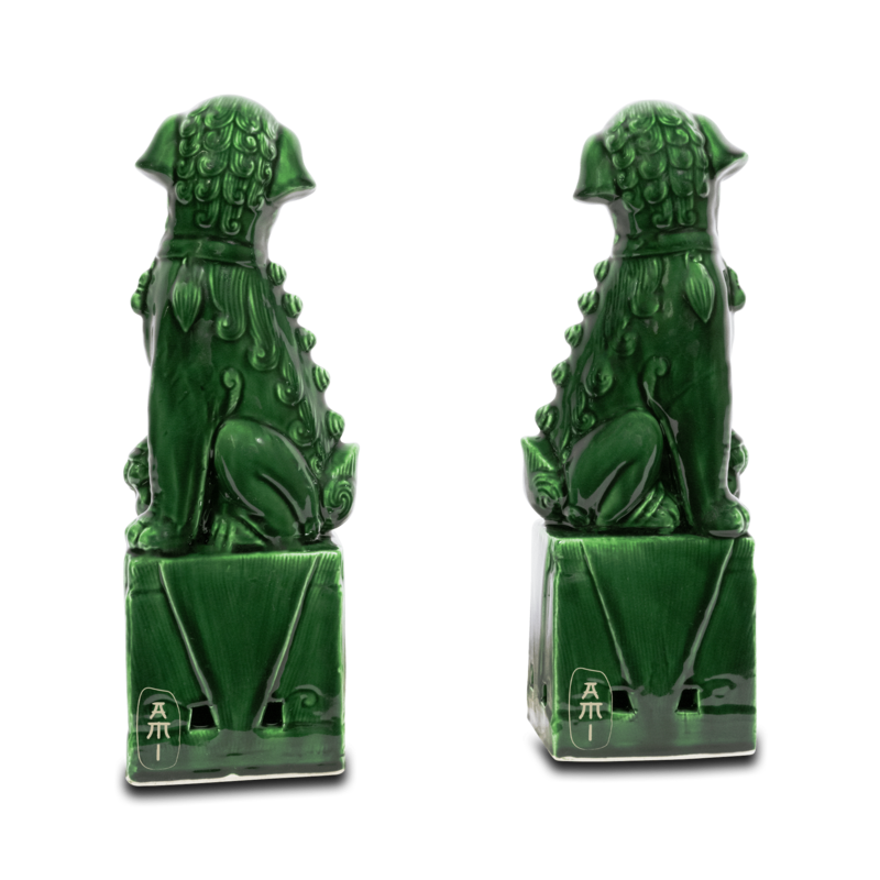 green fu dog set