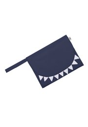  Navy blue travel changing mat with triangular pattern
