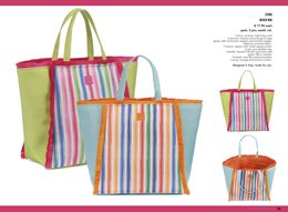 STRANDTASKE MED FLERFARVEDE STRIBER OG FRANSER assorterede farver