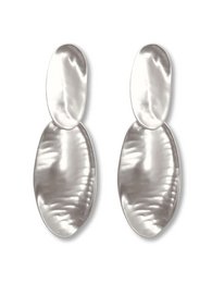 Boucles d'oreilles tendance Meia argentées