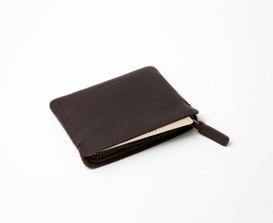 Leather "Zipper S" purse