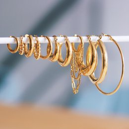 Ovale oorbel van roestvrij staal - goud