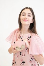 Kinderschoudertas - Gaspard het katje Roze