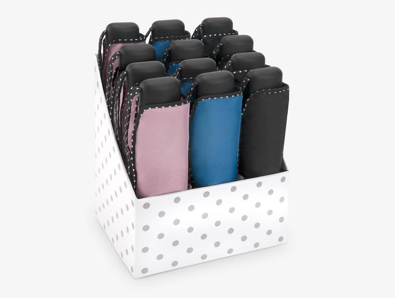 Flat Manual Folding Umbrella "Spirit" | Light | With exhibitor | C-Collection