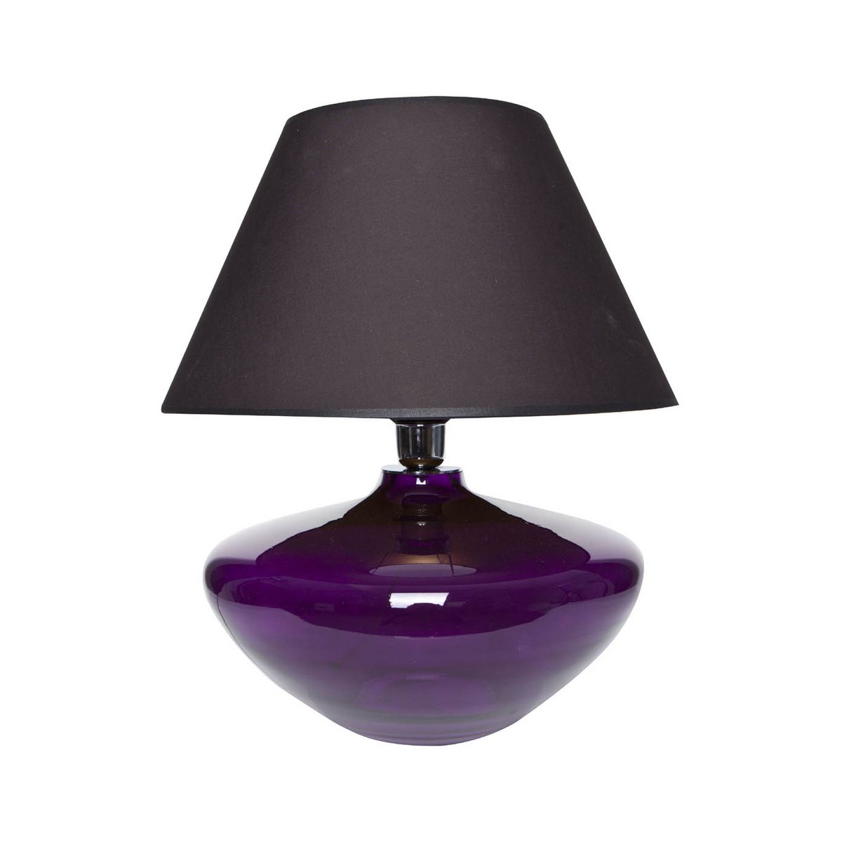 Tafellamp glas paarse lamp zonder lampenkap