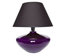 Tafellamp glas paarse lamp zonder lampenkap