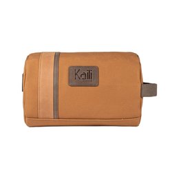 K2005UB | Beauty Case in Canvas 100% Cotton/Genuine Full Grain Leather, Naked. Leather colour. Side handle. Zipper closure. Dimensions: 25 x 15 x 17 cm. Packaging: TNT bag