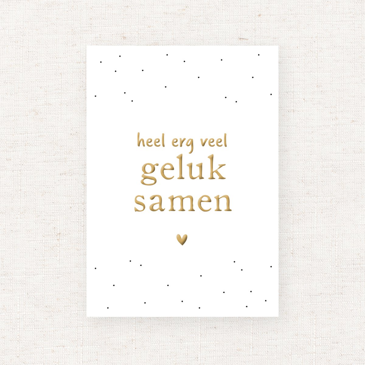 Kort Lykke Sammen | guldfolie