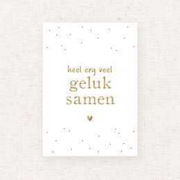 Kort Lykke Sammen | guldfolie