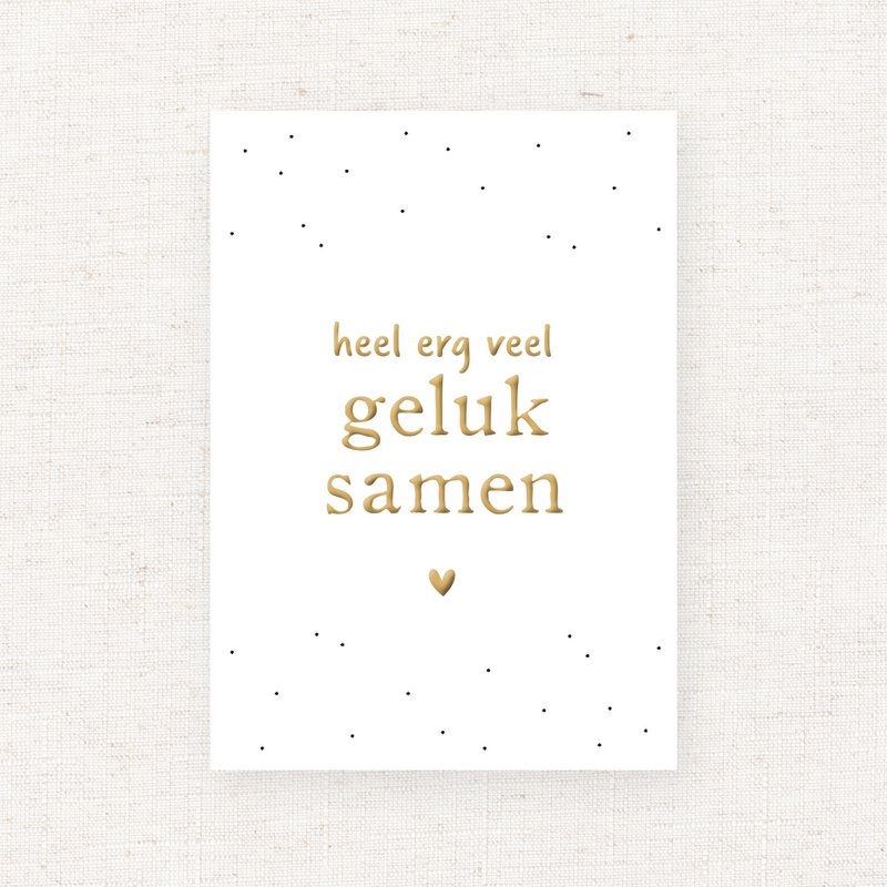 Kort Lykke Sammen | guldfolie