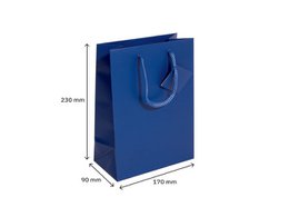 Cadeautas Sigel Small, ultramarijn blauw, matte lak, cadeaukaartje, papier, 157 g,