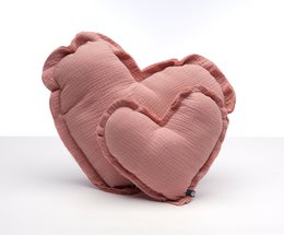 Mousseline kussen "Little Heart"