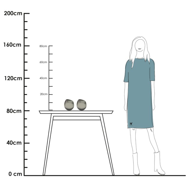 Thé-Light Holder - Moho Gray (ensemble de 2 pièces)
