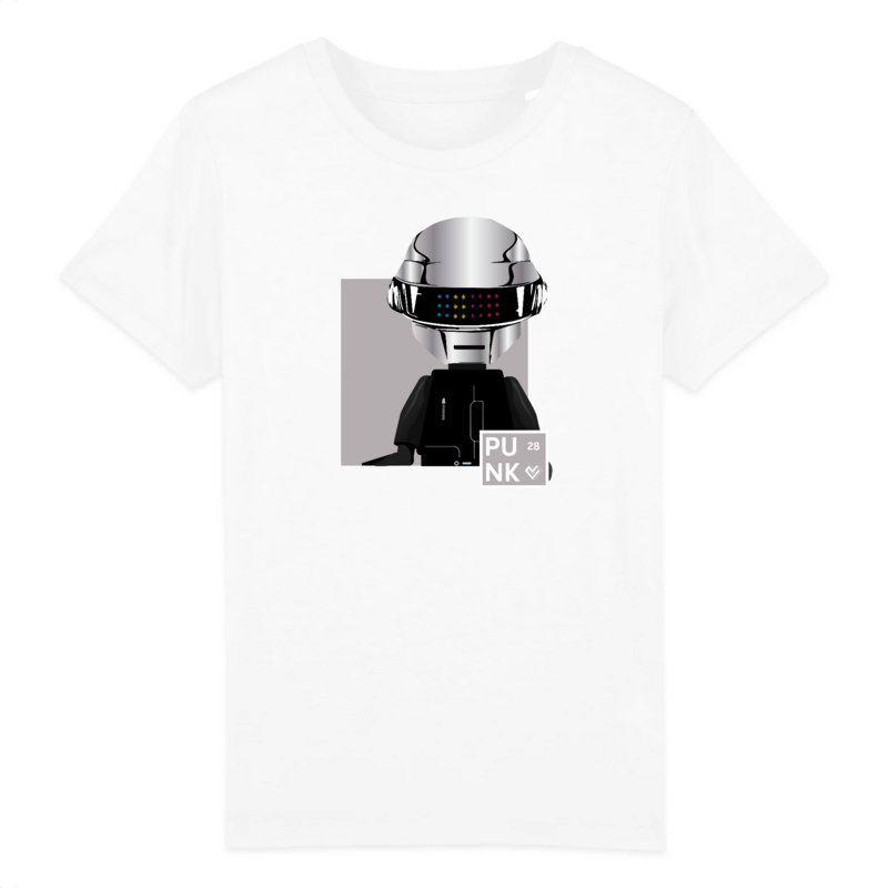 Unisex børne T-shirt kollektion %2328 - Daft Punk sølv