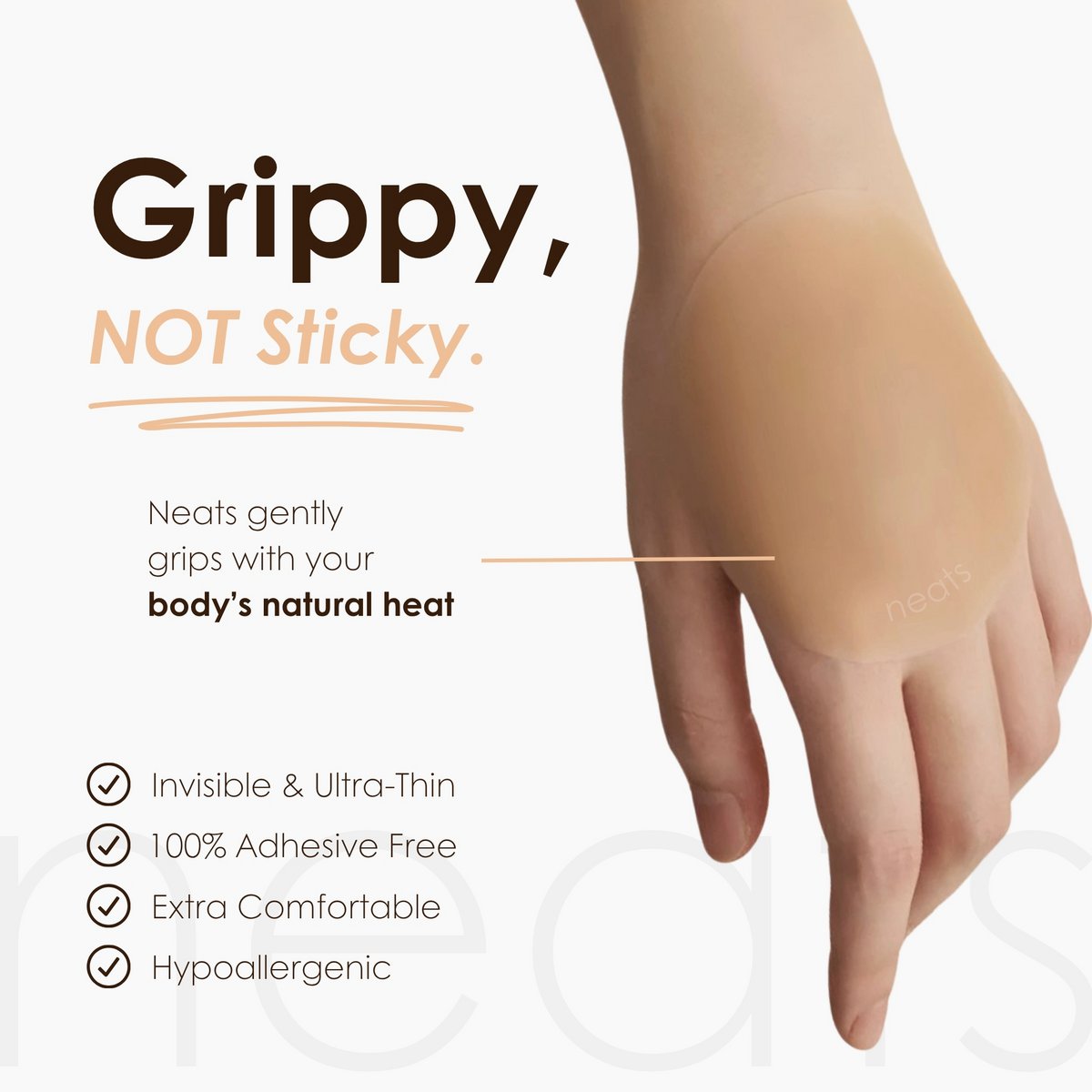 Neats Grippy siliconen tepelcovers - 1 paar (karamel)