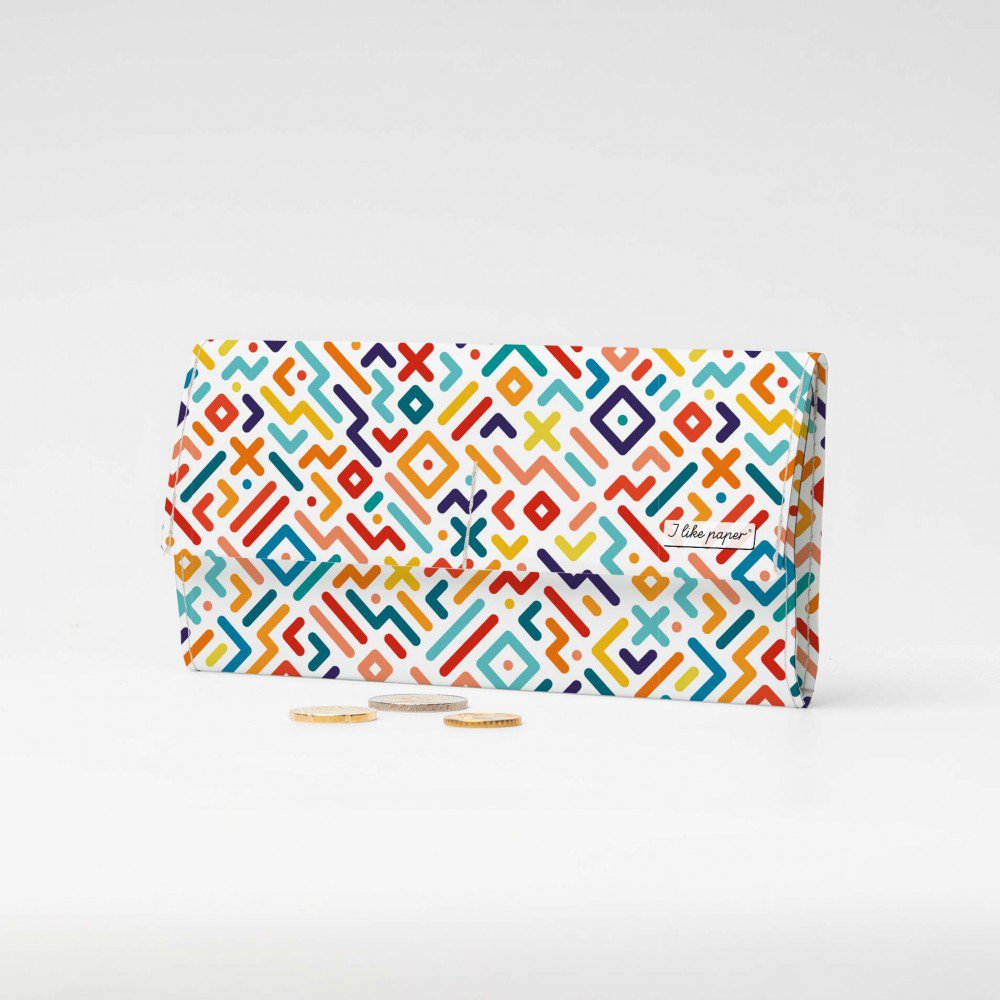 GEOMETRICAL STRIPES III Tyvek® Cardboard Wallet XL / Clutch Wallet