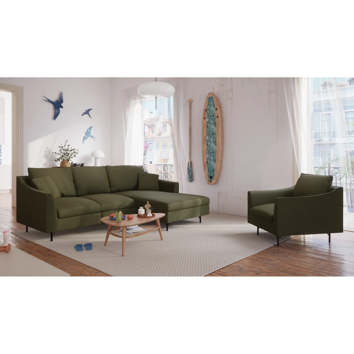 Armchair ALFAMA - Green