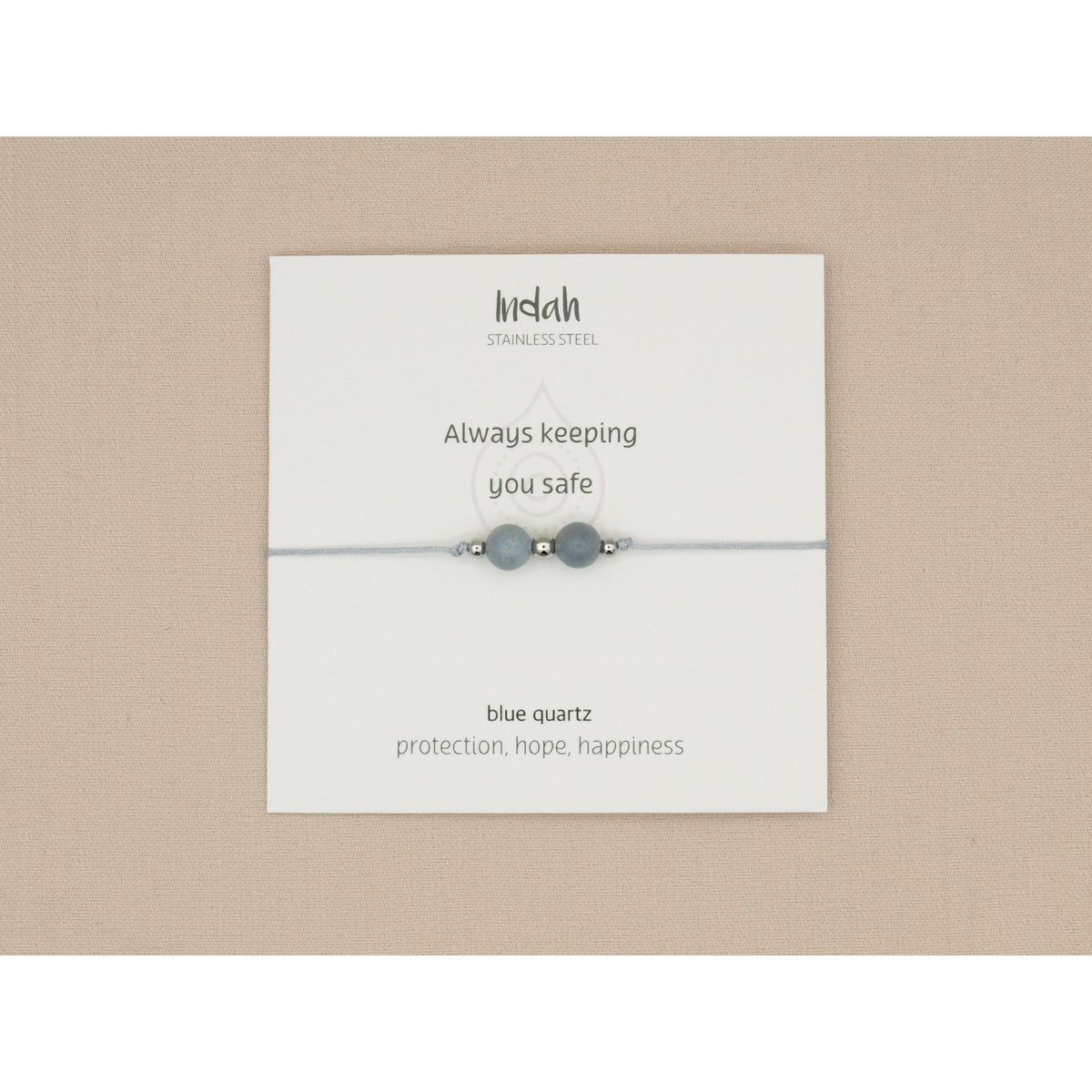 Armband rock, blauwe kwarts, zilver en goud