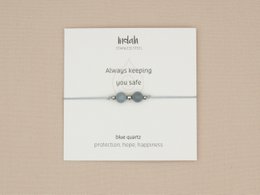 Armband rock, blauwe kwarts, zilver en goud